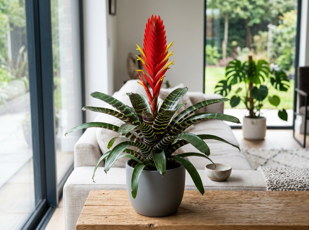 Bromelia Espada de Fuego cultivo y cuidados botánicos